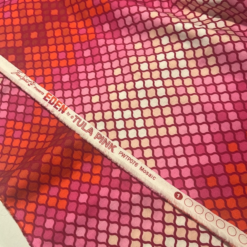 Mosaic quilt fabric by Tula Pink